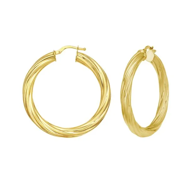 14K Full Twist Large Hoops Jim's Jewelers Tyler, TX