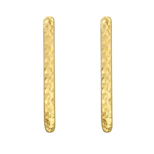 14K Gold Textured Oval Hoops Tennies Jewelry Appleton, WI