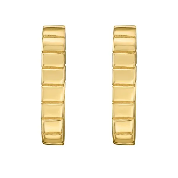 14K Gold Polished Oval Hoops Clater Jewelers Louisville, KY