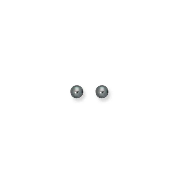 14K Gold  6MM Black Pearl Stud Earring Tennies Jewelry Appleton, WI