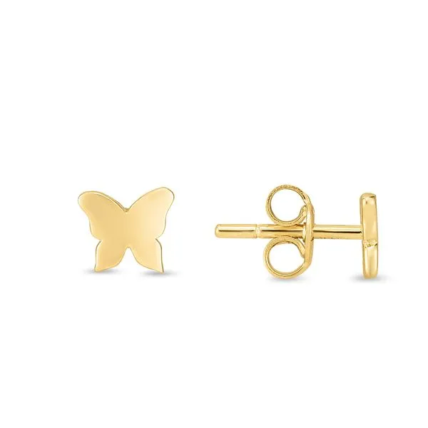 14K Gold Butterfly Stud Earring Thomas A. Davis Jewelers Holland, MI