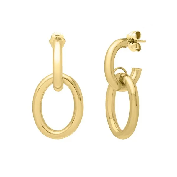 14K Interlocking Link Earrings  Tennies Jewelry Appleton, WI