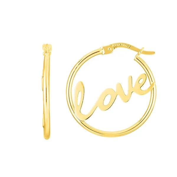 14K Gold Love Hoop Tennies Jewelry Appleton, WI