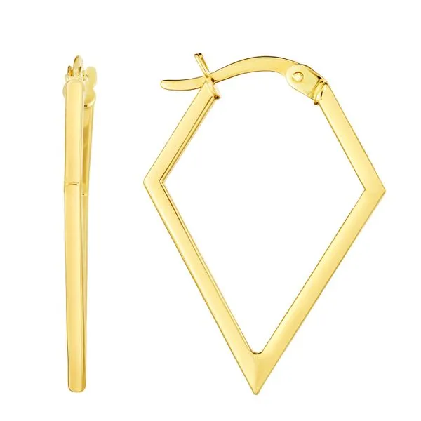 14K Gold Geometric Hoop Earrings Tennies Jewelry Appleton, WI