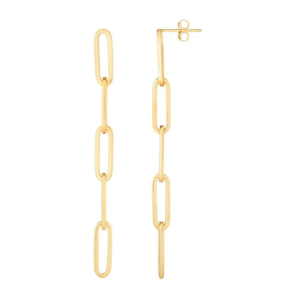 14K Gold Paperclip 5 Link Drop Earring Tennies Jewelry Appleton, WI