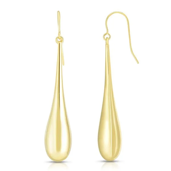 14K Gold Large Polished Graduated Tear Drop Earring Tennies Jewelry Appleton, WI