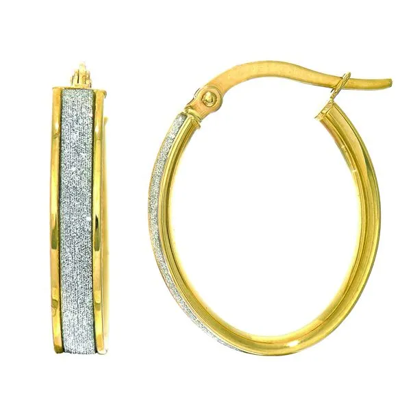 14K Gold Glitter Hoop Earring Alan Miller Jewelers Oregon, OH