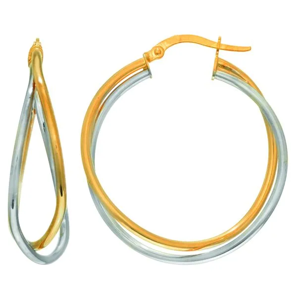 14K Gold Medium Hoop Earring Tennies Jewelry Appleton, WI