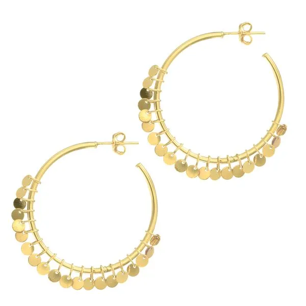 14K Gold Flora Hoop Earring Tennies Jewelry Appleton, WI