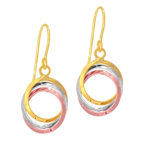 14K Gold Open Circle Dangle Earring Alan Miller Jewelers Oregon, OH