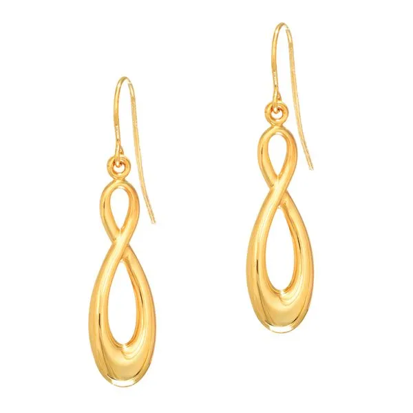 14K Gold Polished Infinity Drop Earring Tennies Jewelry Appleton, WI