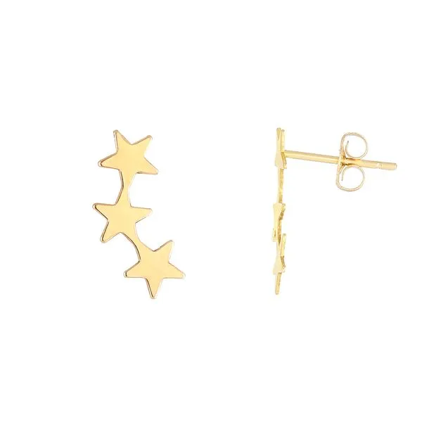14K Gold Star Ear Climber Tennies Jewelry Appleton, WI