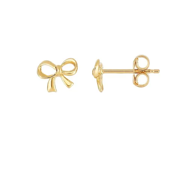 14K Gold Bow Stud Earring Tennies Jewelry Appleton, WI