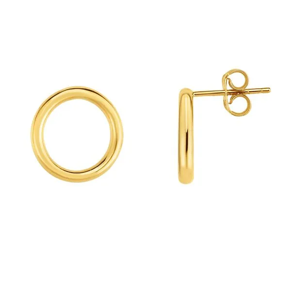 14K Gold Open Circle Stud Earring Tennies Jewelry Appleton, WI