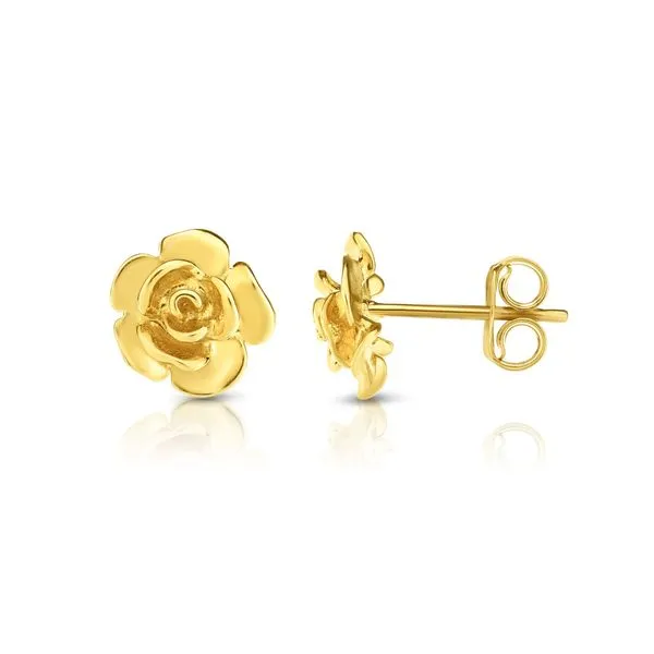 14K Gold Rose Stud Earring Tennies Jewelry Appleton, WI