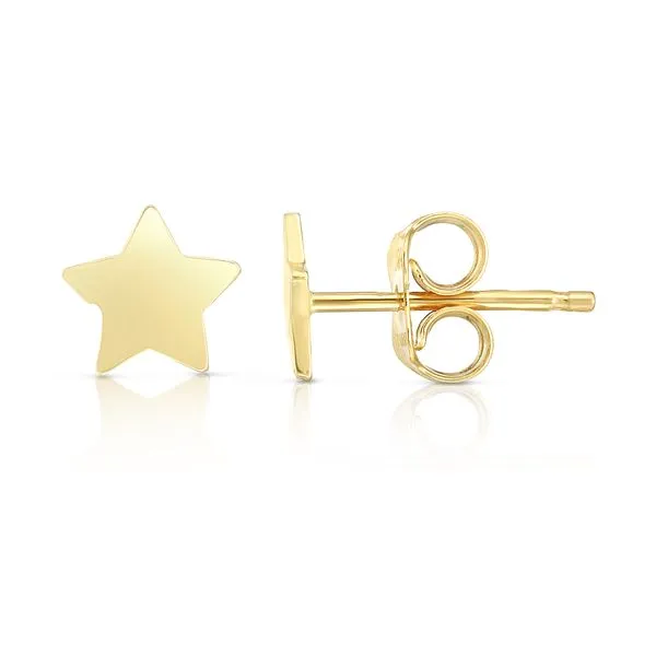 14K Gold Polished Star Stud Earring Tennies Jewelry Appleton, WI