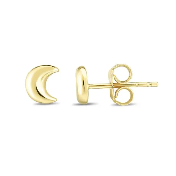 14K Gold Moon Stud Earring Tennies Jewelry Appleton, WI