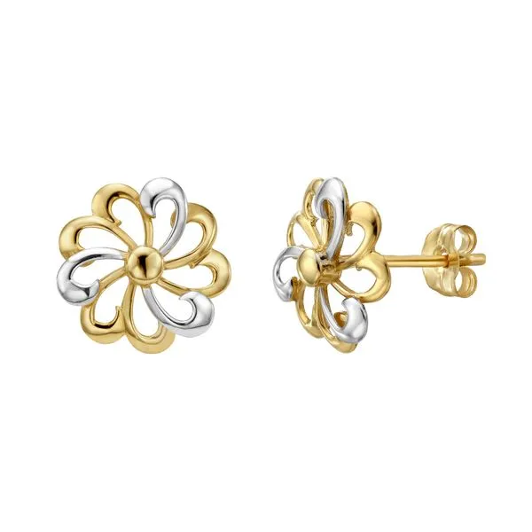 14K Gold Flower Stud Earring Tennies Jewelry Appleton, WI