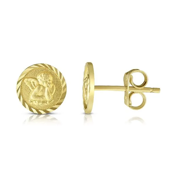14K Gold Angel Stud Earring Tennies Jewelry Appleton, WI