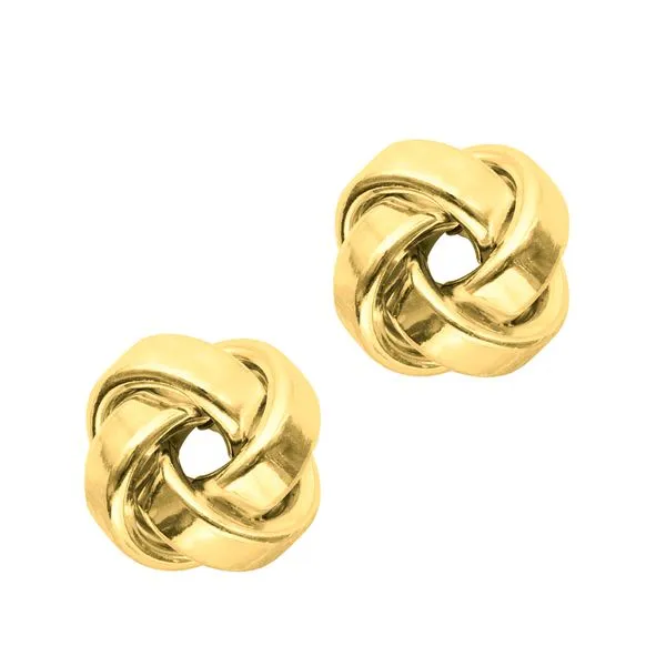 14K Gold Medium Polished Love Knot Stud Earring Tennies Jewelry Appleton, WI