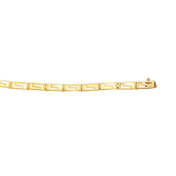 14K Gold Greek Key Bracelet Alan Miller Jewelers Oregon, OH