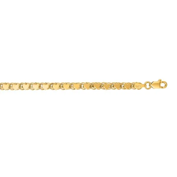 14K Gold 3.2mm Heart Chain Tennies Jewelry Appleton, WI