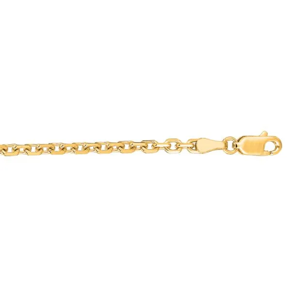 18K Gold 2.6mm Diamond Cut Cable Chain Tennies Jewelry Appleton, WI
