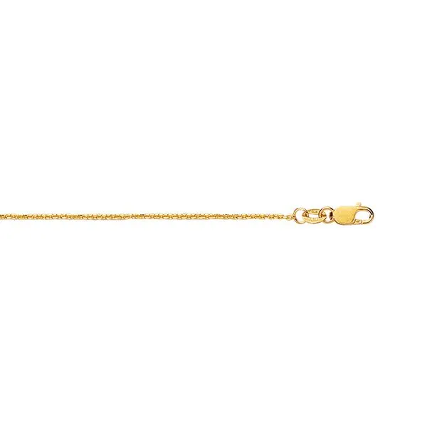18K Gold 1.1mm Diamond Cut Cable Chain  Tennies Jewelry Appleton, WI
