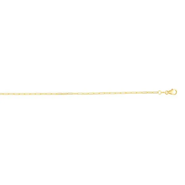 18K Gold 1.5mm Paperclip Chain Tennies Jewelry Appleton, WI