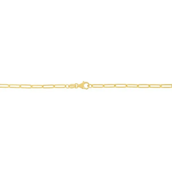 18K Gold 2.5mm Paperclip Chain Tennies Jewelry Appleton, WI