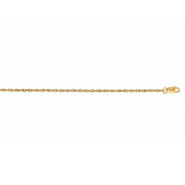 14K Gold 1.0mm Machine Rope Chain (Carded)  Tennies Jewelry Appleton, WI