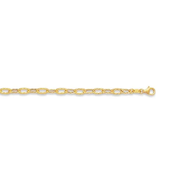 14K Gold Textured Cable Anklet Alan Miller Jewelers Oregon, OH