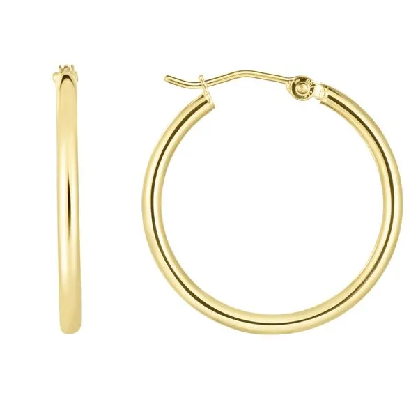14K Gold 2x25mm Hoops Tennies Jewelry Appleton, WI