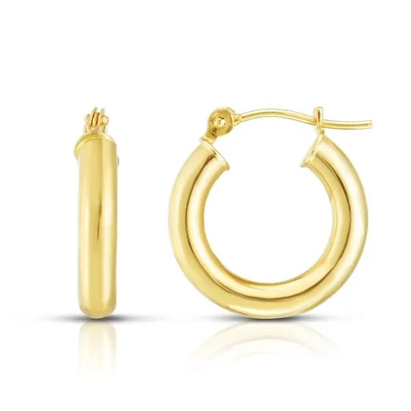 14K Gold 3x15mm Hoops Tennies Jewelry Appleton, WI