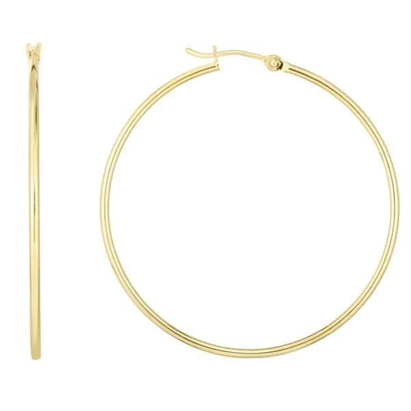 14K Gold 1.5x45mm Hoops Tennies Jewelry Appleton, WI