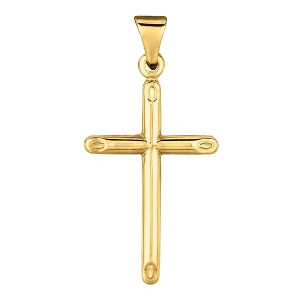14K Yellow Gold Tapered Edge Cross Tennies Jewelry Appleton, WI