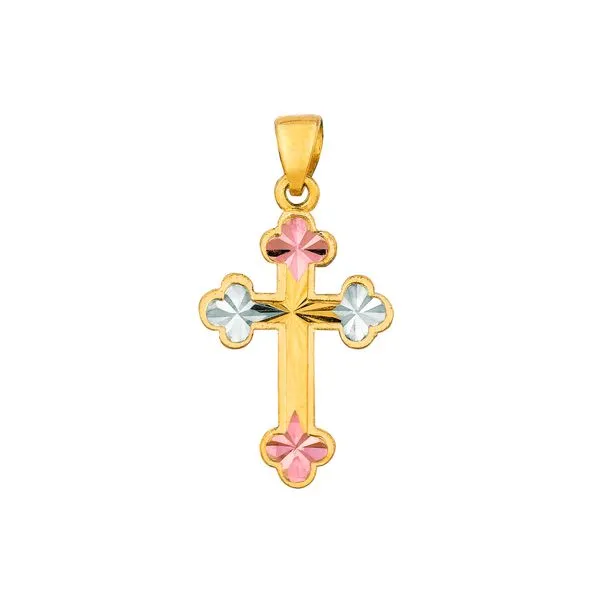 14K Tri-color Gold Cross Tennies Jewelry Appleton, WI