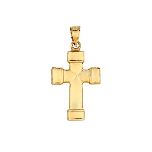 14K Gold Puffy Cross Thomas A. Davis Jewelers Holland, MI