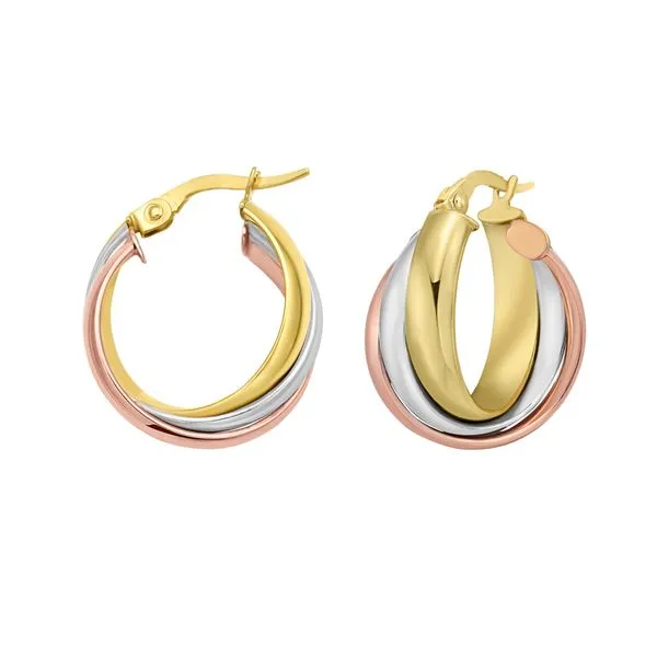14K Trinity Woven Hoops Clater Jewelers Louisville, KY