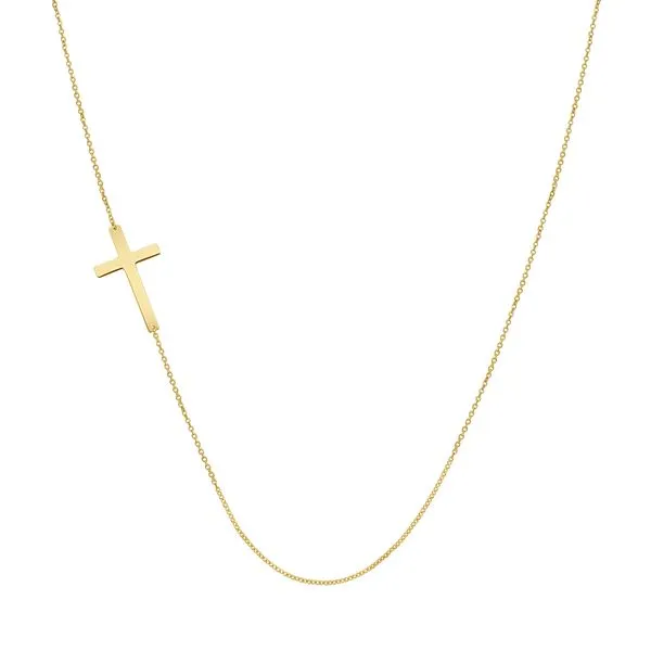 14K Gold Flat Cross Necklace Tennies Jewelry Appleton, WI