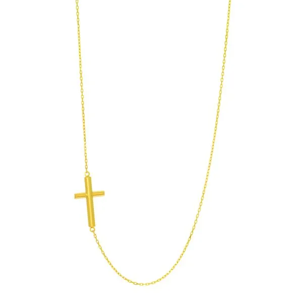 14K Gold Tube Cross Necklace Tennies Jewelry Appleton, WI