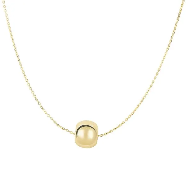 14K Gold Polished Rondel Necklace Tennies Jewelry Appleton, WI