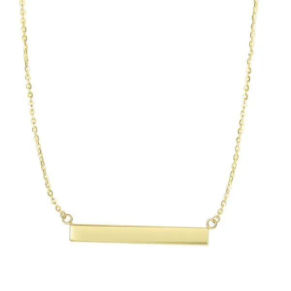 14K Gold Polished Bar Necklace Tennies Jewelry Appleton, WI