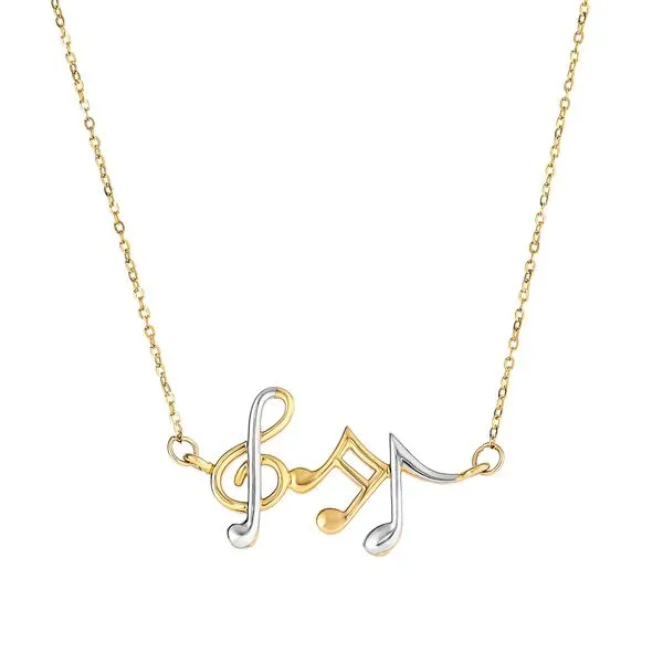 14K Gold Music Notes Necklace Tennies Jewelry Appleton, WI