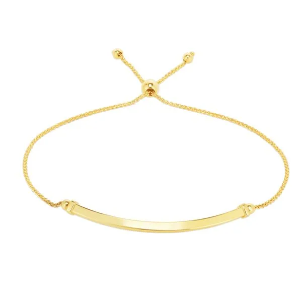 14K Gold Curved Bar Friendship Bracelet Alan Miller Jewelers Oregon, OH