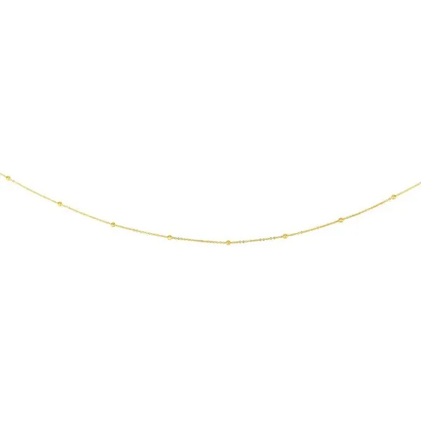 14K Gold 1.8mm Polished Bead Saturn Chain Tennies Jewelry Appleton, WI