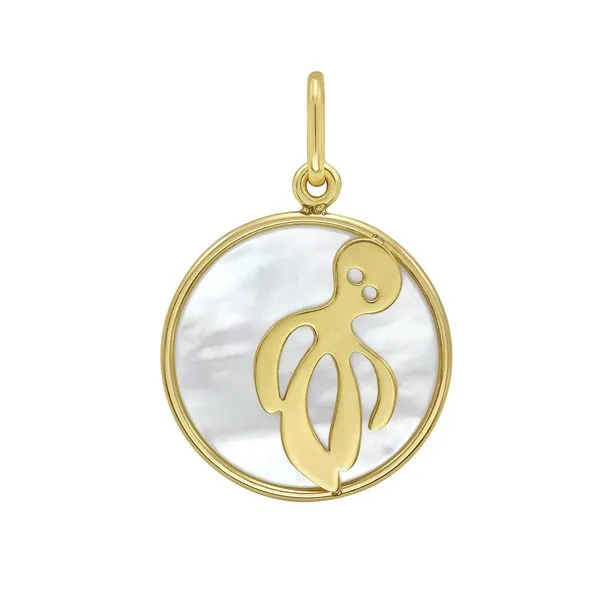 14K Gold MOP Octopus Charm Alan Miller Jewelers Oregon, OH