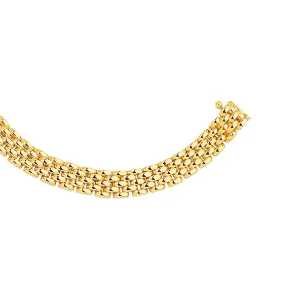 14K Gold  6.5mm Panther Necklace Alan Miller Jewelers Oregon, OH