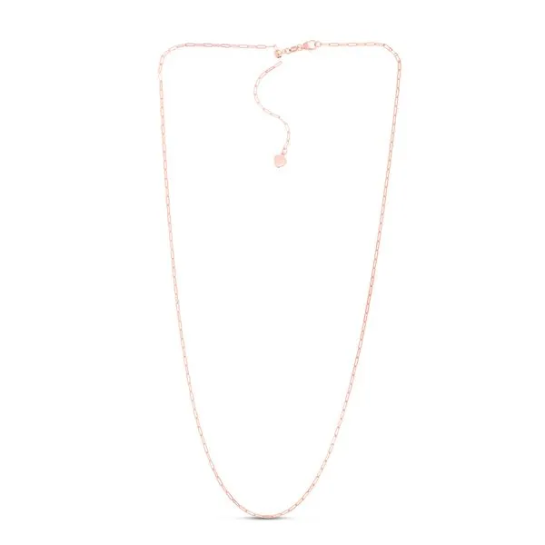 14K Gold 1.5mm Adjustable Paperclip Chain Rebel Diamonds New Hampton, IA