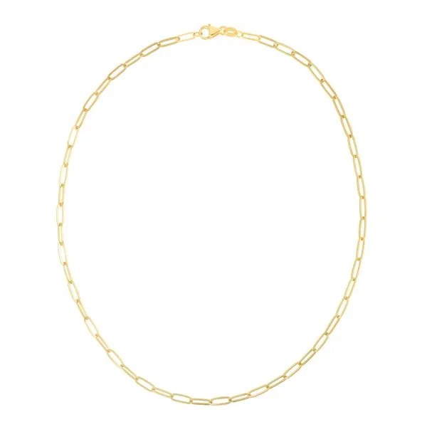 14K 3.5mm Paperclip Chain Alan Miller Jewelers Oregon, OH